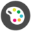 Round art palette Culture icon.
