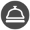 Round Service bell icon.